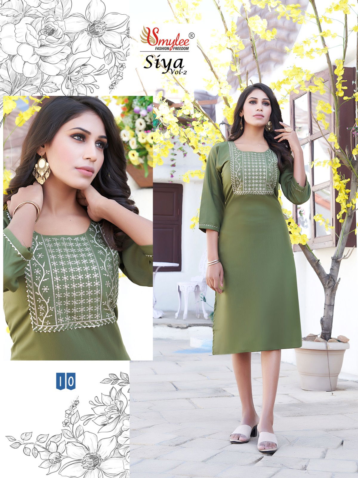 SIYA vol 2 Rung Daily Wear Wholesale Designer Kurtis Catalog